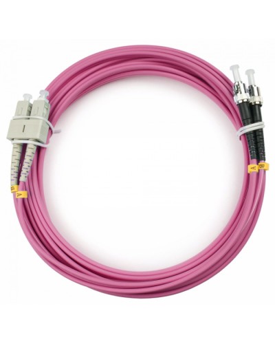 Шнур оптический duplex SC-ST 50/125 mm OM4 10м LSZH Cabeus FOP-50-OM4-SC-ST-10m в Абакане Патч-корды оптические Pintop.ru