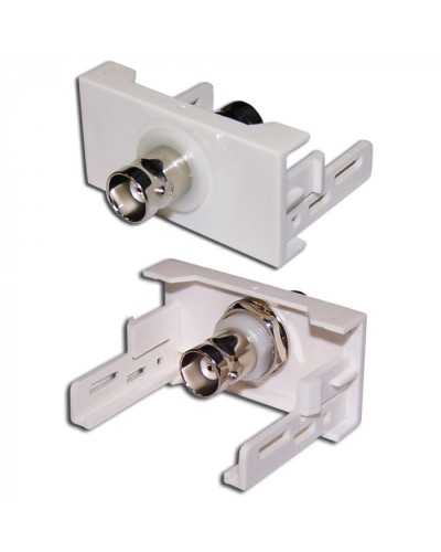 Вставка Mosaic 22.5x45 с BNC-адаптером BC-009, белая LANMASTER (LAN-WA-LP-BNC-WH) в Абакане Коннекторы и разъемы Pintop.ru