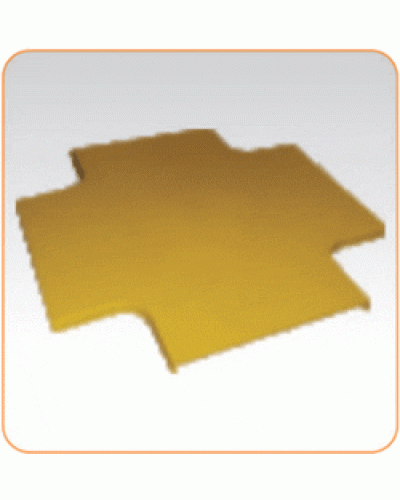 Крышка Х-соединителя оптического лотка 120 мм, желтая LANMASTER LAN-OT240-XTC в Абакане Аксессуары для кабель-канала Pintop.ru