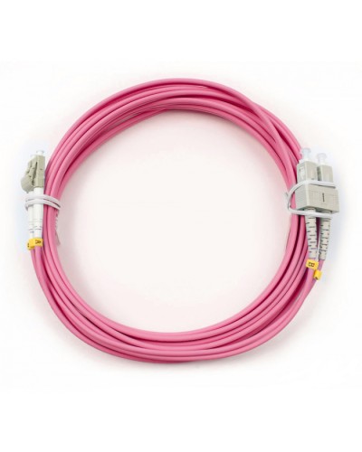 Шнур оптический duplex LC-SC 50/125 mm OM4 7м LSZH Cabeus FOP-50-OM4-LC-SC-7m в Абакане Патч-корды оптические Pintop.ru