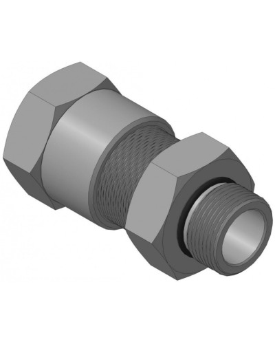 Кабельный ввод для бронированного кабеля с уплотнением внутренней оболочки кабеля резьбой G3/4, внешним диаметром кабеля D=18-22 мм и проходным диаметром кабеля d=8-12 мм Спектрон КВБ-22/12-М-G3/4 в Абакане Аксессуары для кабель-канала Pintop.ru