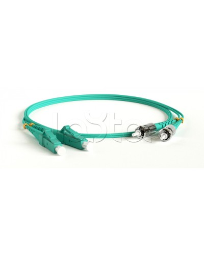 Патч-корд волоконно-оптический Hyperline FC-D2-503-LC/PR-ST/PR-H-3M-LSZH-AQ в Абакане Патч-корды оптические Pintop.ru