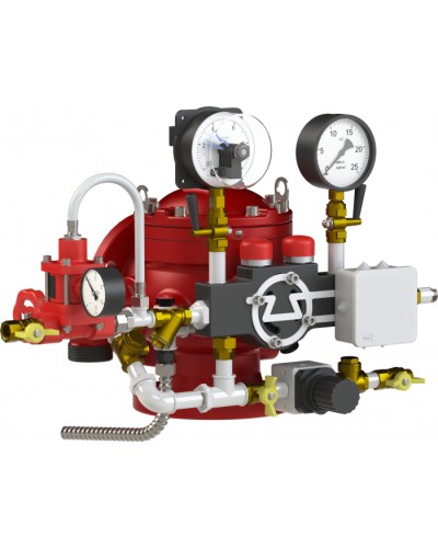 Узел управления спринклерный водозаполненный Спецавтоматика УУ-С100/1,6В-ВФ.О4-01 Прямоточный-100 (с камерой задержки) в Абакане Устройства пуска водяного пожаротушения Pintop.ru