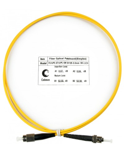 Шнур оптический simplex FC-ST 9/125 sm 1м LSZH Cabeus FOP(s)-9-FC-ST-1m в Абакане Патч-корды оптические Pintop.ru