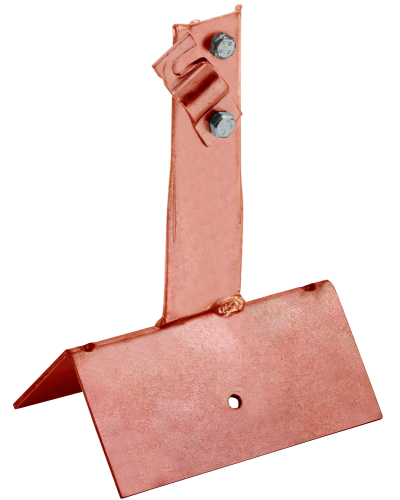 Держатель проводника круглого 6-10мм винтовой для конька широкого h=100мм медь IEK (ZDP81-50-4-16-100) в Абакане Крепеж Pintop.ru