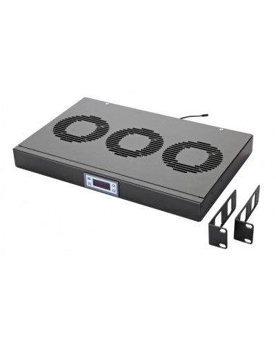 Панель вентиляционная с 3 вентиляторами, с контроллером Eurolan 60A-91-10-30BL в Абакане Вентиляторные модули Pintop.ru