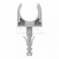 Крепеж-клипса с дюбелем серая д16 (100шт/1500шт уп/кор) Промрукав (PR13.0295)