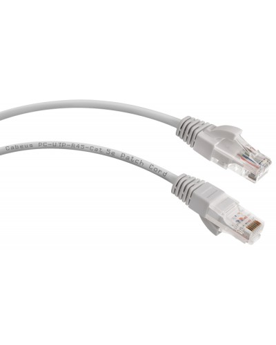 Шнур коммутационный 2xRJ-45/8P8C U/UTP кат.5е (2 м) Cabeus PC-UTP-RJ45-Cat.5e-2m в Абакане Патчкорды (медные) Pintop.ru