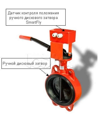 Датчик ручного дискового затвора с интерфейсом С300 Плазма-Т SmartFly-С300 в Абакане Устройства контроля положения дисковых затворов Pintop.ru