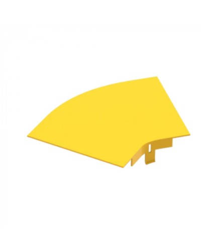 Крышка горизонтального поворота 45° оптического лотка 240 мм, желтая LANMASTER (LAN-OT240-HC45C) в Абакане Аксессуары для лотков Pintop.ru