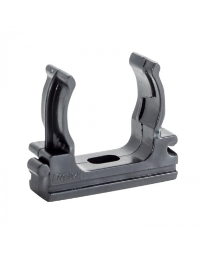 CF32G Держатель (клипса), без галогена, для труб D32мм, цвет чёрный (10шт) Экопласт (41732-10HF-BL) в Абакане Держатели, клипсы, скобы Pintop.ru