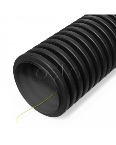Труба гофр двустенная ПНД гибкая тип 450 (SN9) ст к ультраф с/з черная d125 мм (50м/уп) Промрукав (PR15.0326) в Абакане Труба гофрированная Pintop.ru