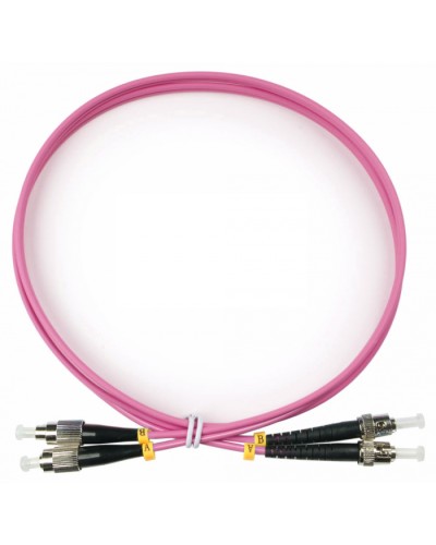 Шнур оптический duplex FC-ST 50/125 mm OM4 1,5м LSZH Cabeus FOP-50-OM4-FC-ST-1,5m в Абакане Патч-корды оптические Pintop.ru