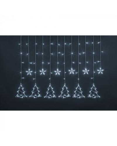 Гирлянда Navigator 95 124 NGF-D033-02 (бахрома звезды и елочки CW 2.5*1м IP20) в Абакане Источники света(Лампы) Pintop.ru