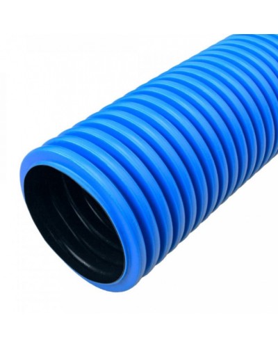 Труба гофрированная двустенная ПНД жесткая тип 450 (SN8) синяя д160 5,7м (22,8м/уп) Промрукав (PR15.0213) в Абакане Труба гофрированная Pintop.ru