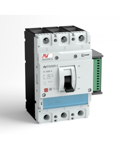 Автоматический выключатель AV POWER-5/3 1600А 70kA ETU6.0 EKF AVERES (mccb-53-1600M-6.0-av) в Абакане Электротехническое оборудование Pintop.ru