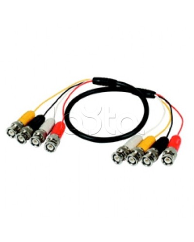 Кабель соединительный 4BNCx4BNC (штекер), 100см Lazso WC414 в Абакане Видеоусилители, Модуляторы, Делители Pintop.ru
