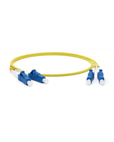 Патч-корд волоконно-оптический Hyperline FC-D2-9-LC/UR-SC/UR-H-30M-LSZH-YL в Абакане Патч-корды оптические Pintop.ru