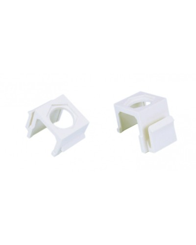 Вставка формата Keystone Jack для коаксиальных разъемов, ROHS, белая Hyperline (KJ1-COAX-WH) в Абакане Кроссы оптические Pintop.ru