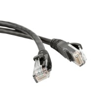 Патч-корд RJ45 - RJ45, 4 пары, UTP, категория 5е, 10 м, черный, LSZH LANMASTER LAN-PC45/U5E-10-BK