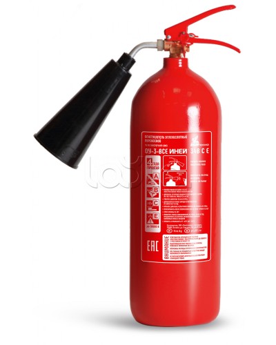 Огнетушитель ПОЖТЕХНИКА ОУ-3 ИНЕЙ (34В, до 10 000V) (баллон по ГОСТ 949) в Абакане Огнетушители Pintop.ru