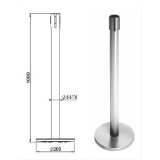 Стойка ограждения передвижная с ремнем Oxgard Стойка ограждения передвижная с ремнем (2 метра красный) (ВЗР 2387)
