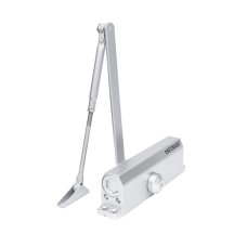 Доводчик NOTEDO DC-160 DA EN1-5, с задержкой закрывания, с рычажной тягой, (коричневый) (RAL8016)