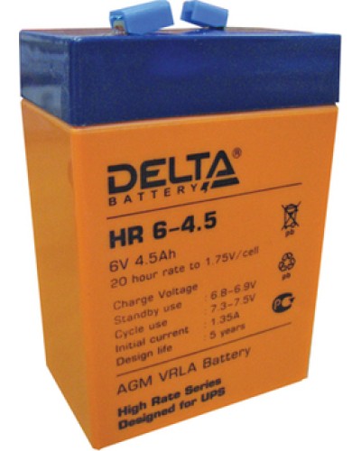 Аккумулятор свинцово-кислотный Delta HR6-4.5 в Абакане Электротехническое оборудование Pintop.ru