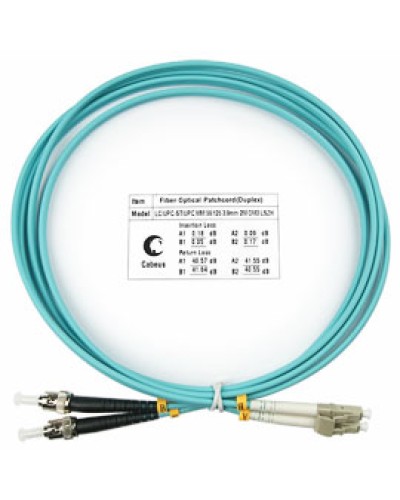 Шнур оптический duplex FOP-50-LC-ST-1,5m Cabeus в Абакане Патч-корды и пигтейлы Pintop.ru