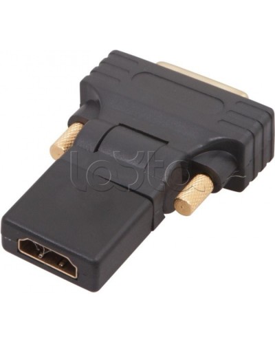 Переходник штекер DVI-D - гнездо HDMI поворотный GOLD (10шт/уп) REXANT 17-6812 в Абакане Проходные адаптеры Pintop.ru