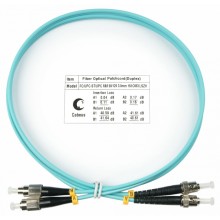 Шнур оптический duplex FC-ST 50/125 mm OM3 1м LSZH Cabeus FOP-50-FC-ST-1m