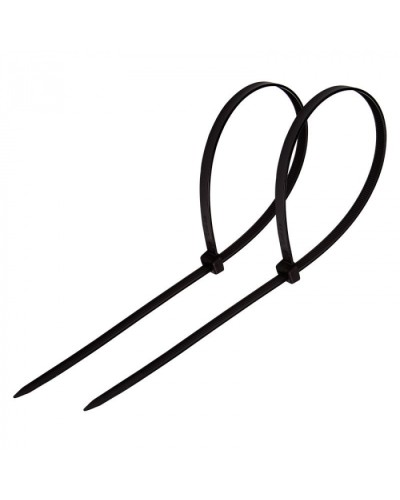 Стяжка нейлоновая неоткрывающаяся, безгалогенная (halogen free) 200x3.6мм, черная (100 шт) в Абакане Стяжки-хомуты Pintop.ru