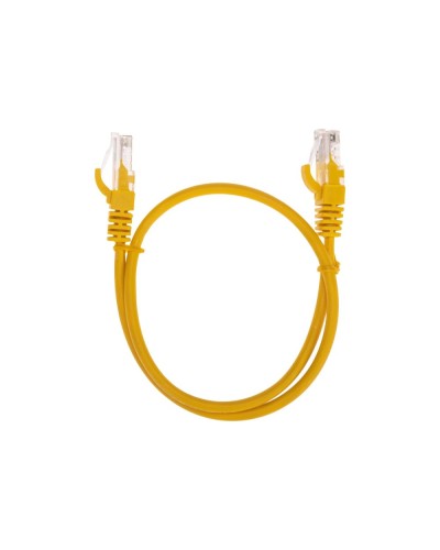 Патч-корд U/UTP, CAT 5e, RJ45-RJ45, 26AWG, LSZH, желтый, 0,5м REXANT 02-0105-05 в Абакане Патчкорды (медные) Pintop.ru