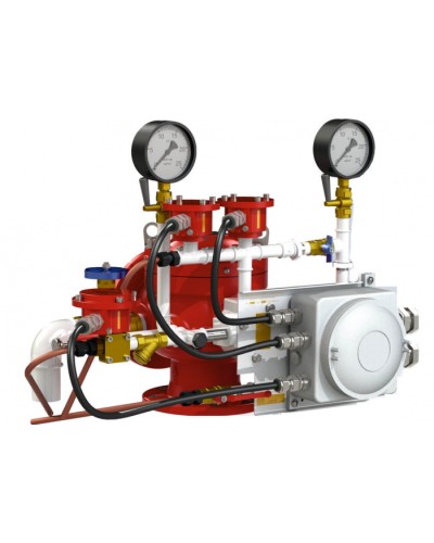 Узел управления дренчерный с комбинированным приводом Спецавтоматика УУ-Д150/1,6(Э24, Г0,07)-ВФ.О4 в Абакане Устройства пуска водяного пожаротушения Pintop.ru