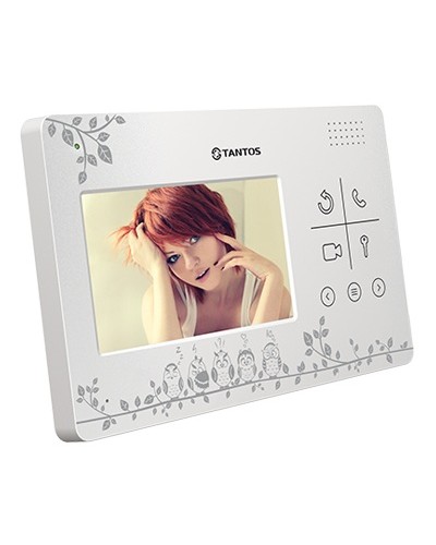 Монитор цветного видеодомофона с кнопочным управлением Tantos LILU LE Совы в Абакане Вызывные видеопанели малоабонентные Pintop.ru