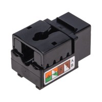 Модуль Keystone Jack RJ-45(8P8C), UTP неэкранированный, CAT 6, тип 90 градусов, черный REXANT PRO 02-0255