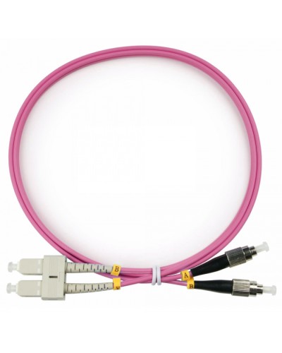 Шнур оптический duplex SC-FC 50/125 mm OM4 1,5м LSZH Cabeus FOP-50-OM4-SC-FC-1,5m в Абакане Патч-корды оптические Pintop.ru