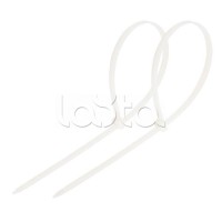 Стяжка нейлоновая неоткрывающаяся, безгалогенная (halogen free) 300x3.6мм, белая (100 шт)