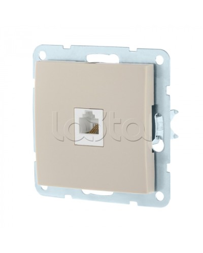 Розетка компьютерная RJ-45 кат. 5е с накладкой (бежевый) LK60 Экопласт (866101-1) в Абакане Розетки компьютерные и телефонные Pintop.ru