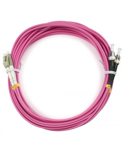 Шнур оптический duplex LC-ST 50/125 mm OM4 10м LSZH Cabeus FOP-50-OM4-LC-ST-10m в Абакане Патч-корды оптические Pintop.ru