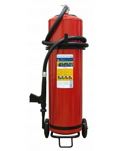 Огнетушитель ПОЖТЕХНИКА ОВП-80(з) МИГ летний (ФторПАВ) на съемн.тележке с перекр. стволом (баллон 100 л, ОТВ 80 л) в Абакане Огнетушители Pintop.ru