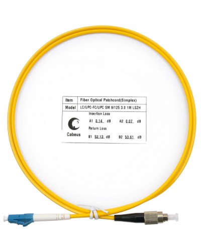 Шнур оптический simplex LC-FC 9/125 SM 1 м LSZH Cabeus FOP(s)-9-LC-FC-1M в Абакане Патч-корды оптические Pintop.ru