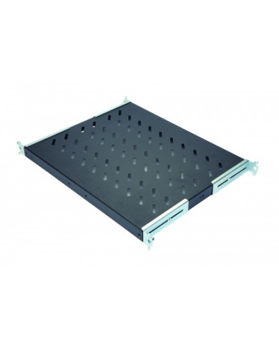 Полка стационарная 1U до 50 кг, 570 мм, черный антрацит Eurolan 60A-01-80-09BL в Абакане Полки для шкафов и стоек Pintop.ru