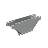 Т-ответвитель переходник 50х100-600 мм верт. c разворотом трассы на 90 гр. "ПЛЮС" (нижняя часть больше исходной) INOX304 КМ-Профиль (TDPVplus90-50-100-600 INOX304)