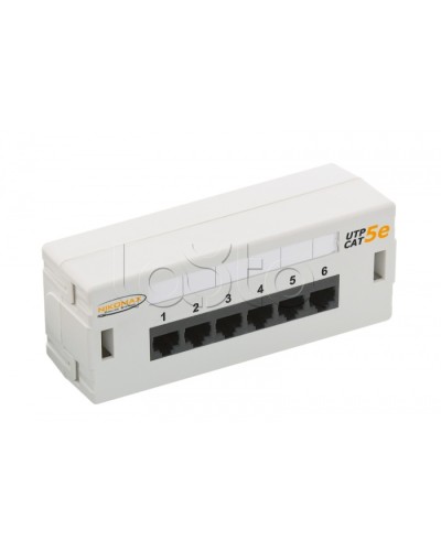 Патч-панель 19, 6xRJ45NIKOMAX (NMC-WP06UD2-GY) в Абакане Патч панель Pintop.ru
