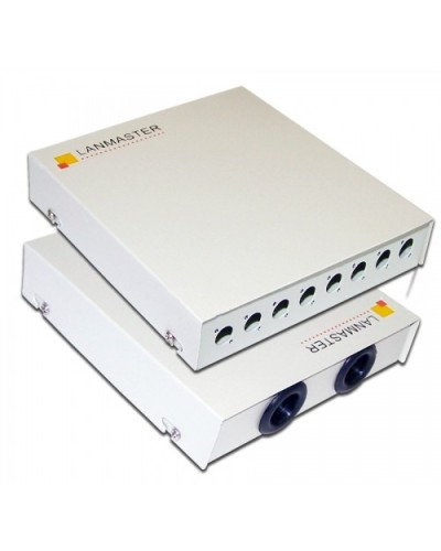 Кросс оптический настенный, металлический, на 8 FC адаптеров LANMASTER LAN-FOBM-WM-8FC в Абакане Кросс оптический Pintop.ru