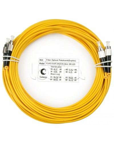 Шнур оптический duplex FC-FC 9/125 sm 25м LSZH Cabeus FOP(d)-9-FC-FC-25m в Абакане Патч-корды оптические Pintop.ru