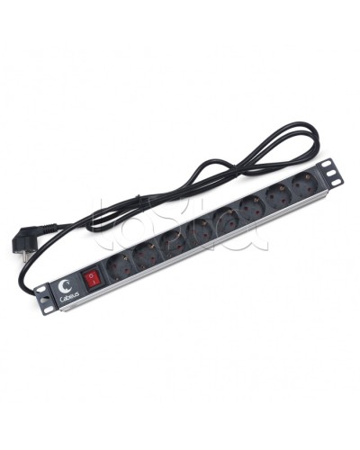 Блок на 8 розеток EU горизонтальный для 19 шкафов Cabeus (PDU-8P-2EU) в Абакане Блоки розеток Pintop.ru