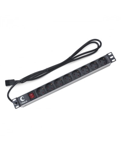 Блок на 8 розеток IEC 320 горизонтальный для 19 шкафов Cabeus (PDU-8P-2IEC) в Абакане Блоки розеток Pintop.ru