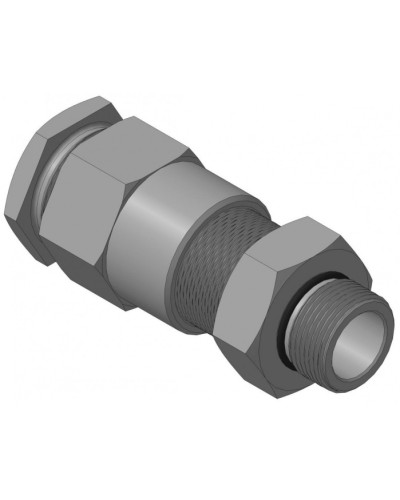 Кабельный ввод для бронированного кабеля с двойным уплотнением резьбой G3/4, внешним диаметром кабеля D=18-22 мм и проходным диаметром кабеля d=8-12 мм Спектрон КВБ-22/12-2У-М-G3/4 в Абакане Аксессуары для кабель-канала Pintop.ru